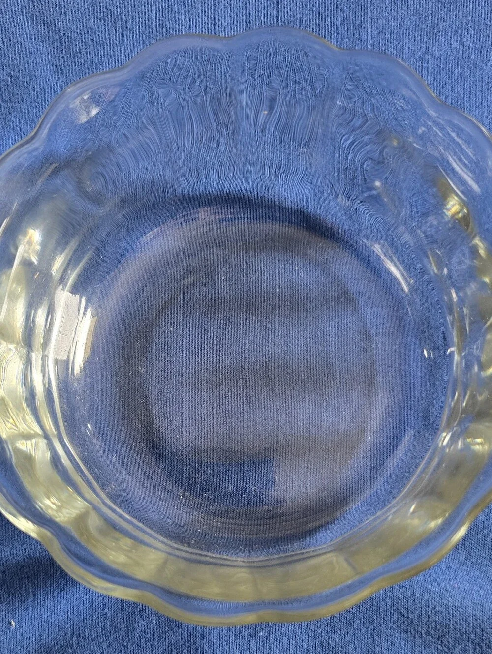 VTG Anchor Hocking Clear Glass Scalloped Bowls 10oz Custard Cups 4.75